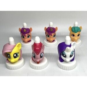 Good 2 Grow My Little Pony‎ LOT of 6 Juice Bottle Toppers Fluttershy Pinkie Pie